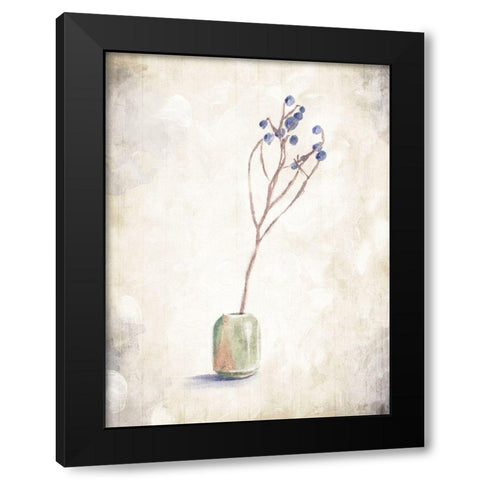 Solitude Of A Plant Black Modern Wood Framed Art Print with Double Matting by OnRei