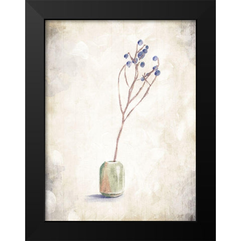 Solitude Of A Plant Black Modern Wood Framed Art Print by OnRei