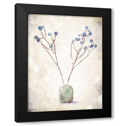 Secluded Plant Black Modern Wood Framed Art Print with Double Matting by OnRei