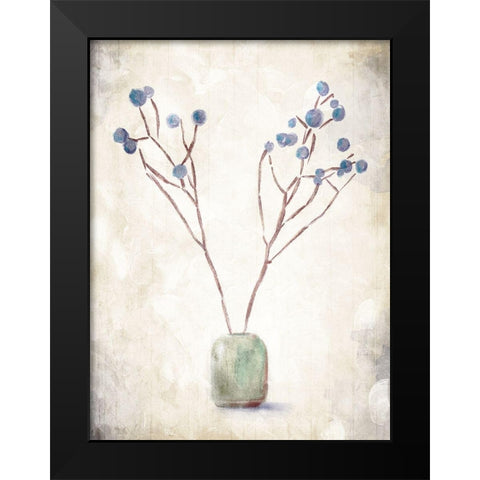 Secluded Plant Black Modern Wood Framed Art Print by OnRei