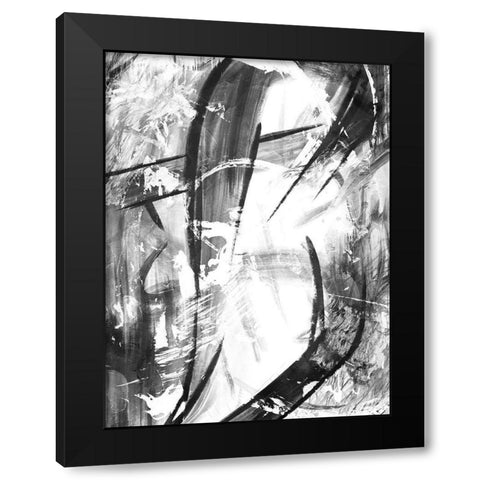 Sting Black Modern Wood Framed Art Print with Double Matting by OnRei