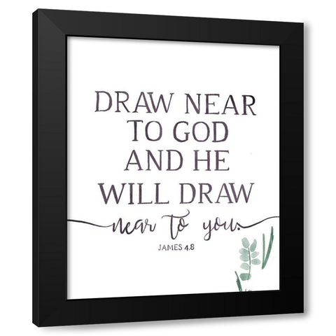 Will Draw Black Modern Wood Framed Art Print by Villa, Milli
