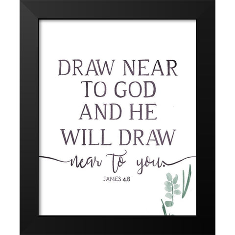 Will Draw Black Modern Wood Framed Art Print by Villa, Milli