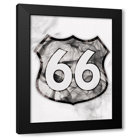 Smoke 66 Black Modern Wood Framed Art Print with Double Matting by OnRei