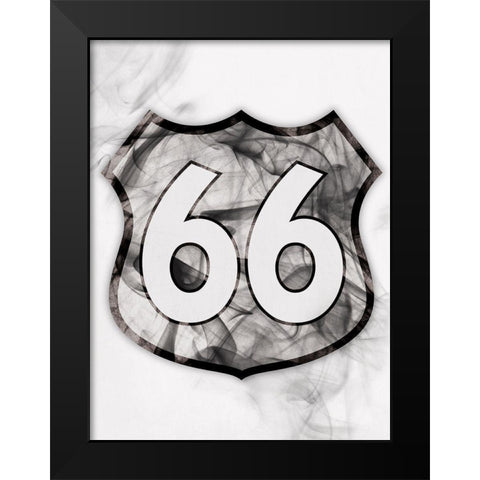 Smoke 66 Black Modern Wood Framed Art Print by OnRei