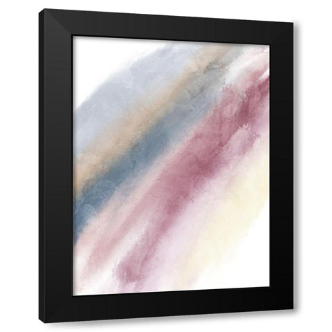 Mood Rainbow Black Modern Wood Framed Art Print with Double Matting by OnRei