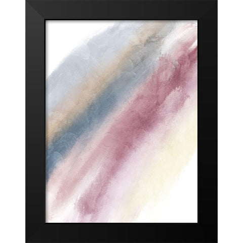 Mood Rainbow Black Modern Wood Framed Art Print by OnRei