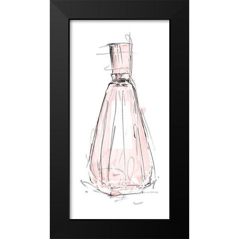 Perfume Bottle Black Modern Wood Framed Art Print by OnRei