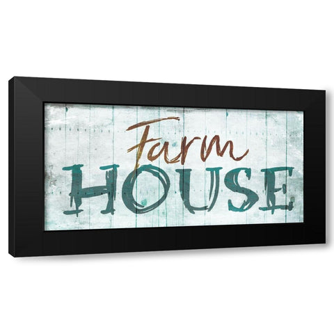 Farm House Black Modern Wood Framed Art Print with Double Matting by OnRei