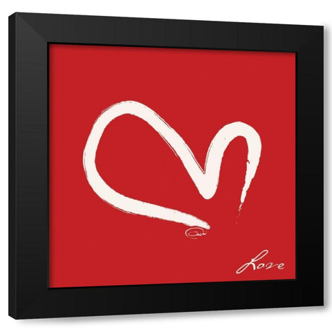 RADIANT LOVE Black Modern Wood Framed Art Print with Double Matting by OnRei