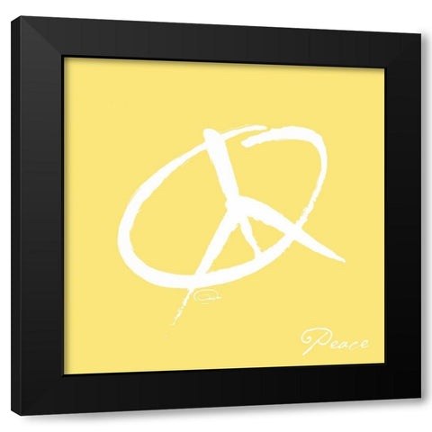 SEEK PEACE Black Modern Wood Framed Art Print with Double Matting by OnRei