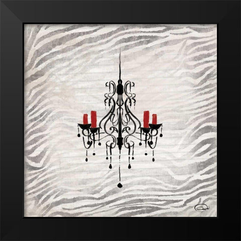 Chandelier Black Modern Wood Framed Art Print by OnRei