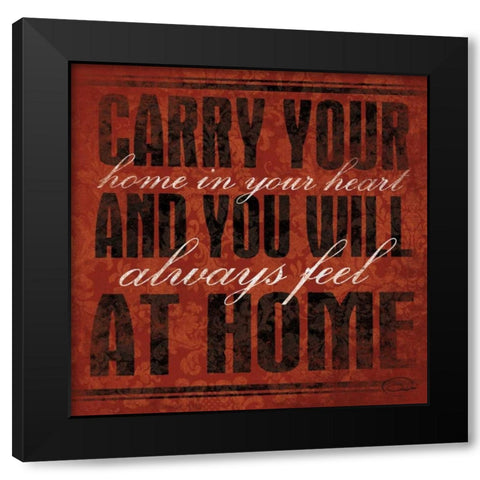 Carry your Black Modern Wood Framed Art Print by OnRei