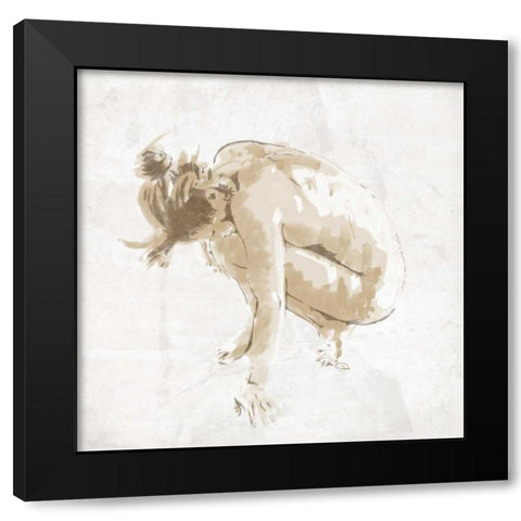 SKETCH PASSION 2 Black Modern Wood Framed Art Print with Double Matting by OnRei