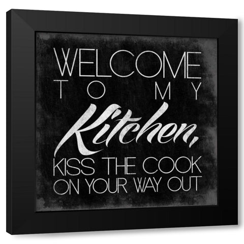 Kitchen Black Modern Wood Framed Art Print with Double Matting by OnRei