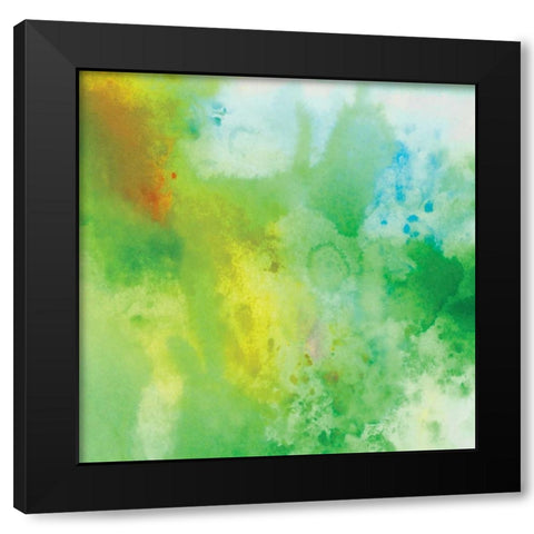 Watercolor Mate Black Modern Wood Framed Art Print with Double Matting by OnRei