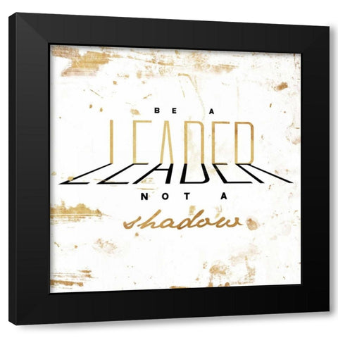 LEADER Gold Black Modern Wood Framed Art Print with Double Matting by OnRei