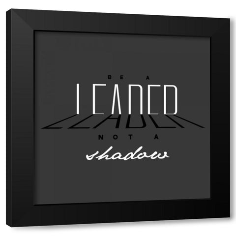 Leader Black Modern Wood Framed Art Print with Double Matting by OnRei