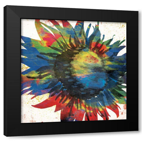 Flower On The Bright Side Mate Black Modern Wood Framed Art Print with Double Matting by OnRei