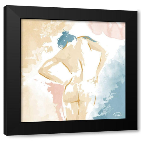 Look Down Black Modern Wood Framed Art Print with Double Matting by OnRei