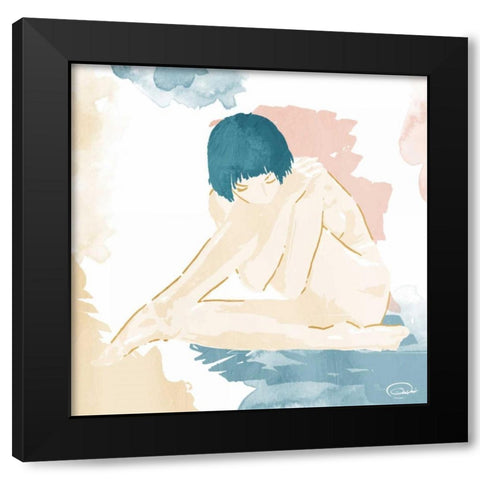 Love Yourself Black Modern Wood Framed Art Print with Double Matting by OnRei