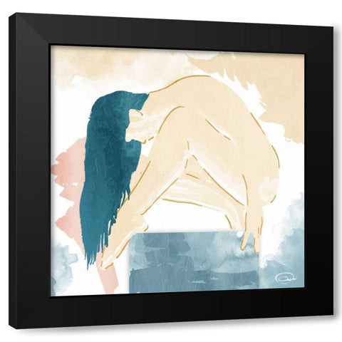 Know Where Your At Black Modern Wood Framed Art Print with Double Matting by OnRei