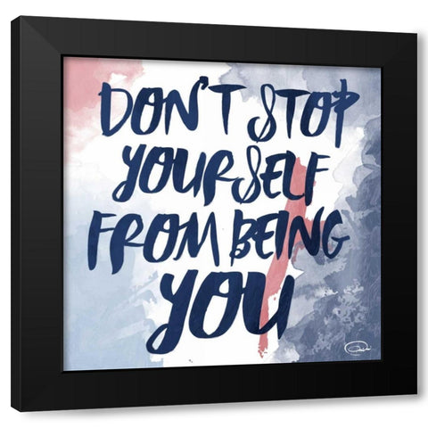 From Being You Black Modern Wood Framed Art Print with Double Matting by OnRei