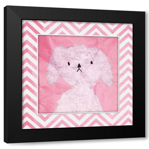 Pink Pooch Black Modern Wood Framed Art Print with Double Matting by OnRei