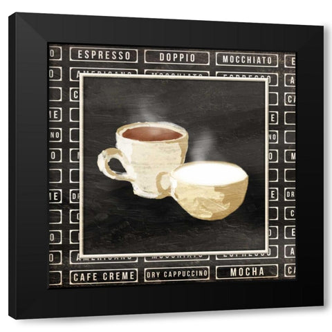 Another Two Cups Black Modern Wood Framed Art Print with Double Matting by OnRei