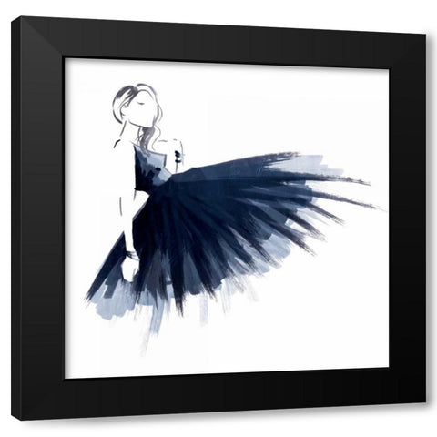 Blue Attitude Black Modern Wood Framed Art Print with Double Matting by OnRei