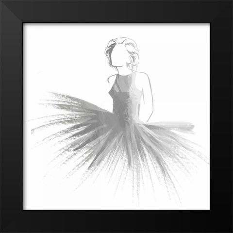 Silver Attitude Black Modern Wood Framed Art Print by OnRei