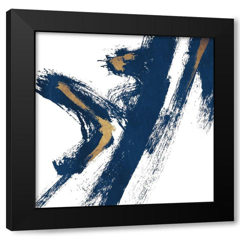 Meta Morph 2 Black Modern Wood Framed Art Print with Double Matting by OnRei