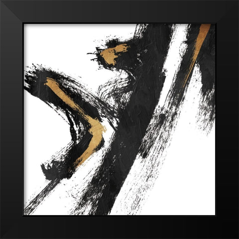 Meta Morph Black Modern Wood Framed Art Print by OnRei