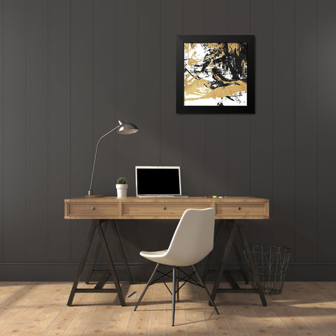 Free Form Black Modern Wood Framed Art Print by OnRei