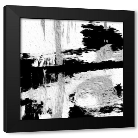 Cross Yourself Black Modern Wood Framed Art Print with Double Matting by OnRei