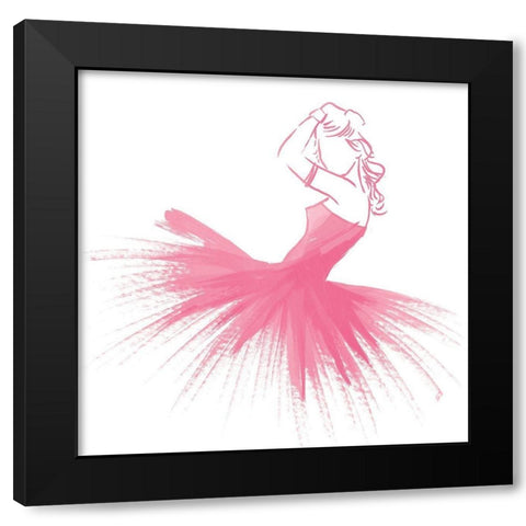 Pink Attitude One Black Modern Wood Framed Art Print with Double Matting by OnRei