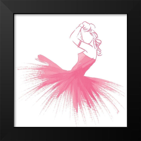 Pink Attitude One Black Modern Wood Framed Art Print by OnRei