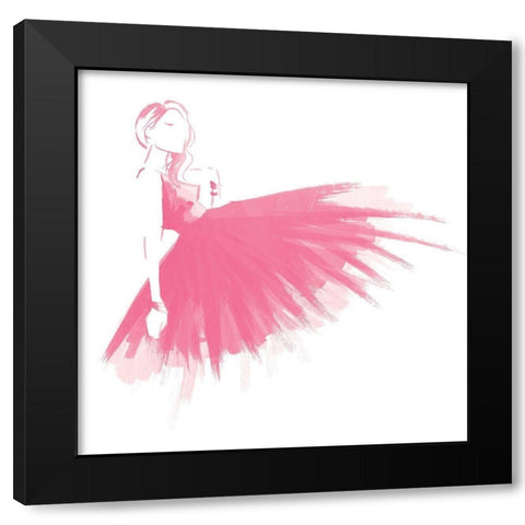 Pink Attitude Two Black Modern Wood Framed Art Print with Double Matting by OnRei