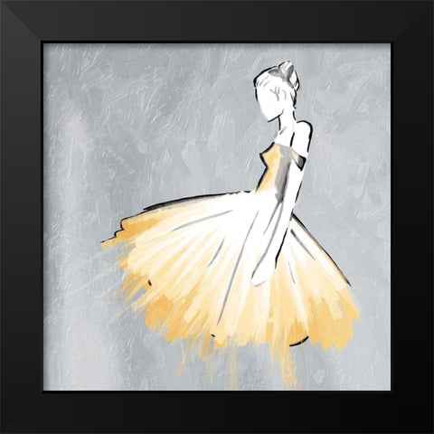 Cream Dress Black Modern Wood Framed Art Print by OnRei