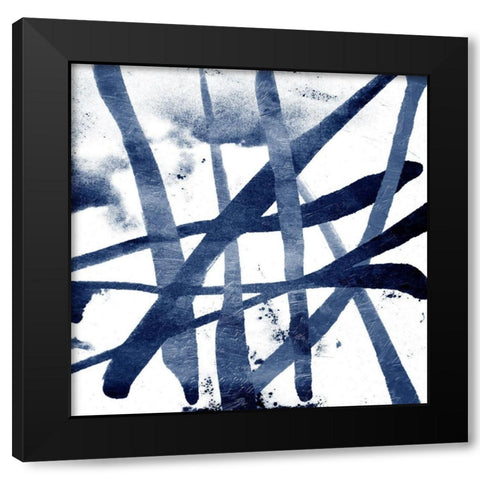 Cross Black Modern Wood Framed Art Print with Double Matting by OnRei