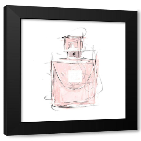 Pink Perfume Black Modern Wood Framed Art Print with Double Matting by OnRei