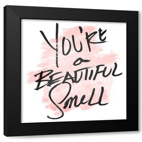 Beautiful Smell Black Modern Wood Framed Art Print with Double Matting by OnRei