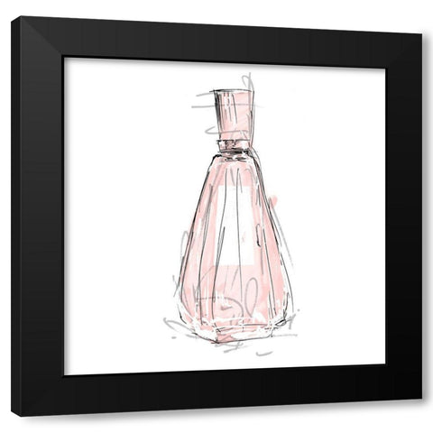 Pink Perfume Three Black Modern Wood Framed Art Print with Double Matting by OnRei