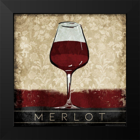 Merlot Black Modern Wood Framed Art Print by OnRei