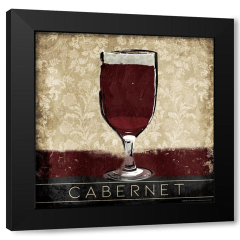 Cabernet Black Modern Wood Framed Art Print with Double Matting by OnRei