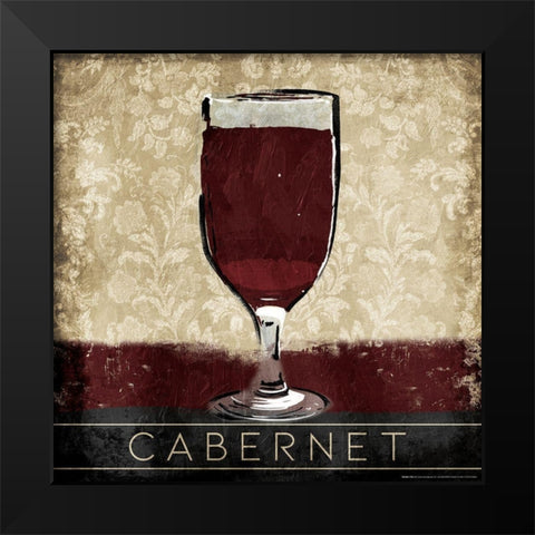 Cabernet Black Modern Wood Framed Art Print by OnRei