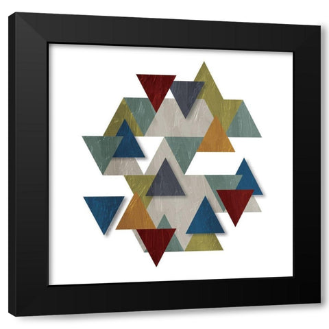 Floating Fall Tri Black Modern Wood Framed Art Print with Double Matting by OnRei