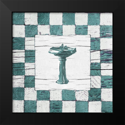 Checkered Sink Black Modern Wood Framed Art Print by OnRei