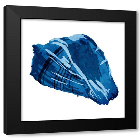 Blue Shell Mate Black Modern Wood Framed Art Print with Double Matting by OnRei