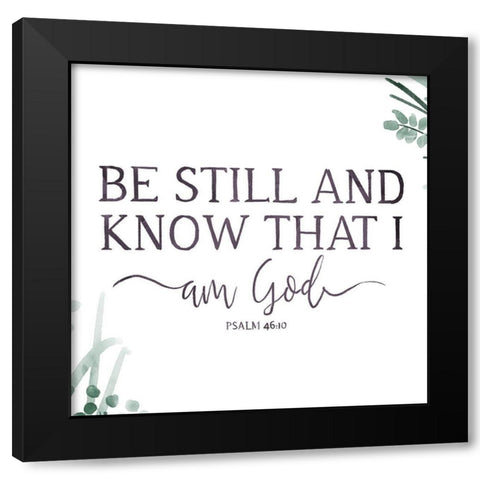 Am God Black Modern Wood Framed Art Print with Double Matting by Villa, Milli